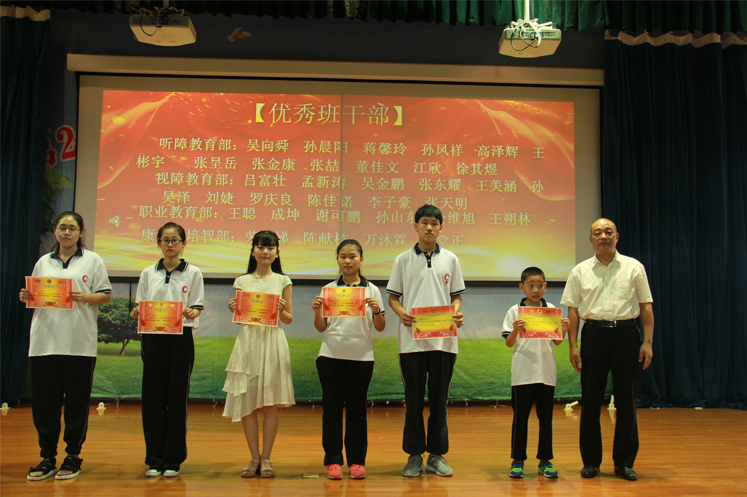 樹(shù)榜樣 促文明----市特教中心舉行期末表彰大會(huì)