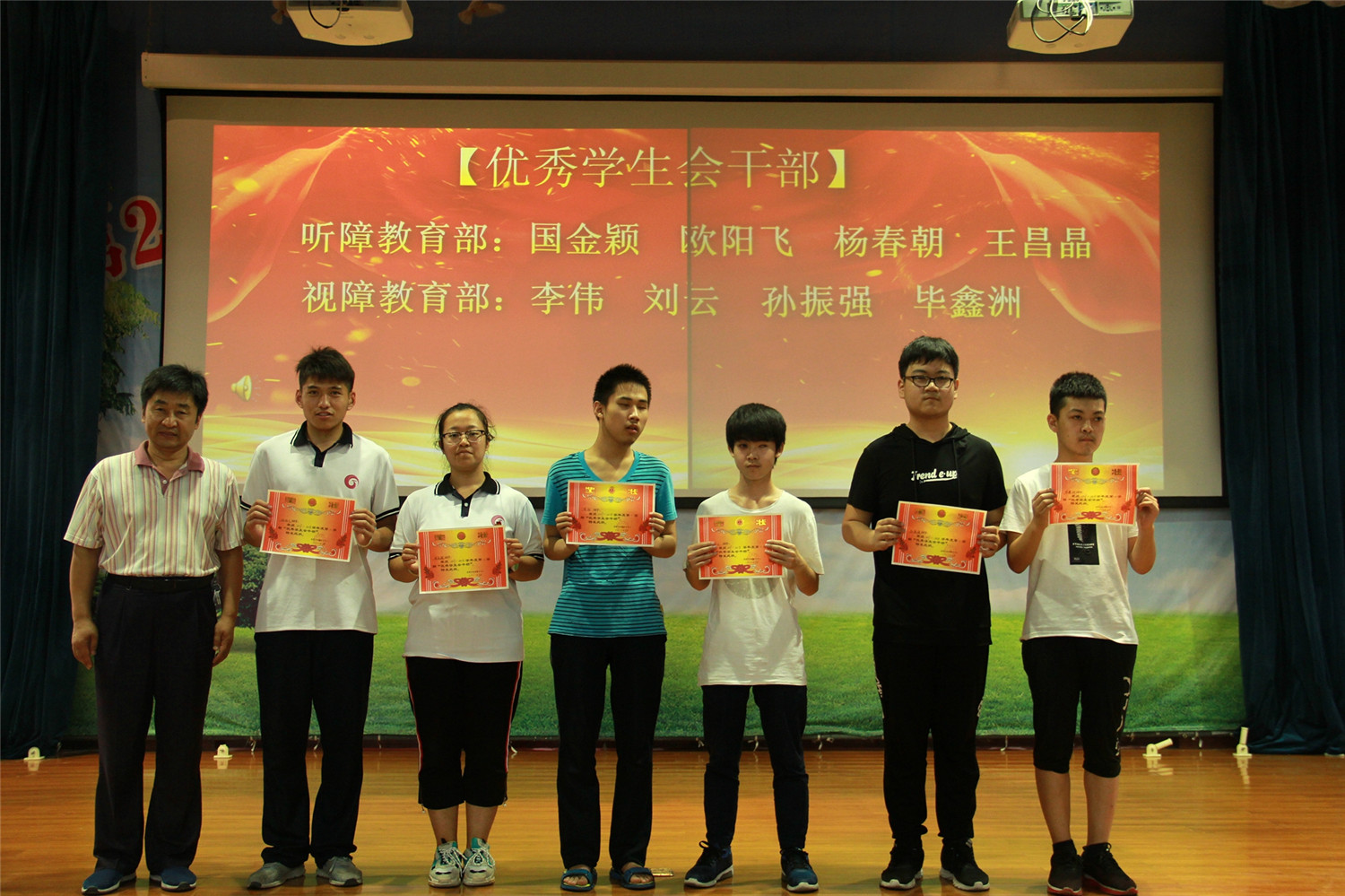樹(shù)榜樣 促文明----市特教中心舉行期末表彰大會(huì)